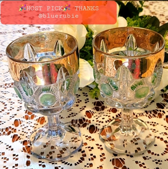 EAPG Other - 🎉HP🎉🌿VINTAGE🌿ANTIQUE EAPG WINE GLASS SET OF 2